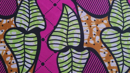 African Ankara Wax Print Fabric - Plumberry Delight